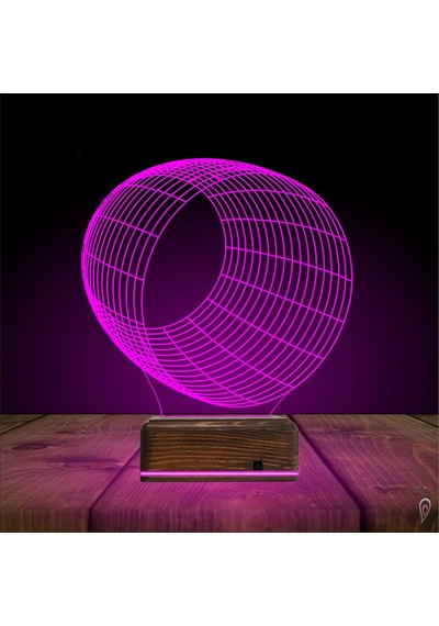 Luvivia Geometrik Dekoratif 3d Lamba - Masa Gece Lambası V12 Şeffaf