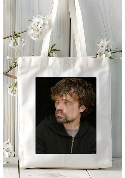 Art Hediye Peter Dinklage Baskılı Bez Çanta Omuz Çantası Kişiye Özel Desen 1 Çok Renkli