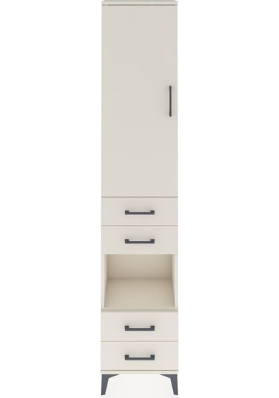 Arges Dolap 4 Raflı 4 Çekmeceli Tek Kapaklı 44x30x221 Aytaşı-... Aytaşı
