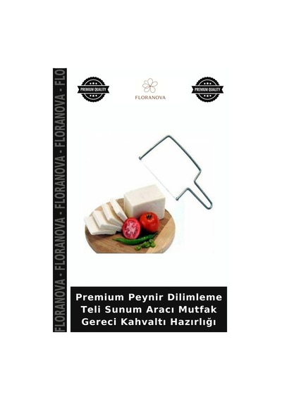 Premium Peynir Dilimleme Teli Sunum Aracı Mutfak Gereci Kahvaltı Hazırlığı Çok Renkli