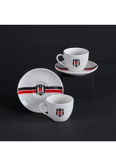 Neva Porselen Bjk Desenli Çay Fincan Seti 2'li Çok Renkli