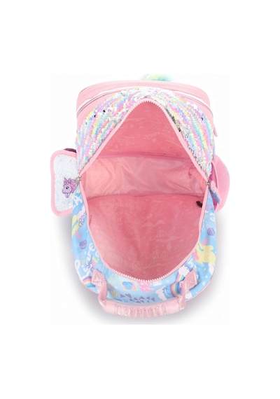 Okul Sırt Çantası Pembe Cute Cat Bear 3 Bölmeli Ortopedik Matara Cepli 42x27x18cm Çok Renkli