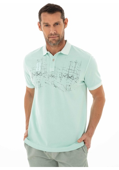 AR-MA Arma Erkek Regular Fit Parça Boyama Polo Yaka Tişört 001