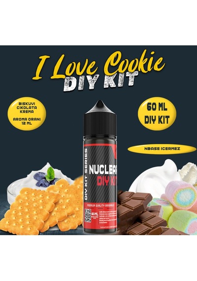 Nuclear 60 Ml Dıy Kit İ Love Cookie Gıda Aroma 12 Ml Aroma İçerir