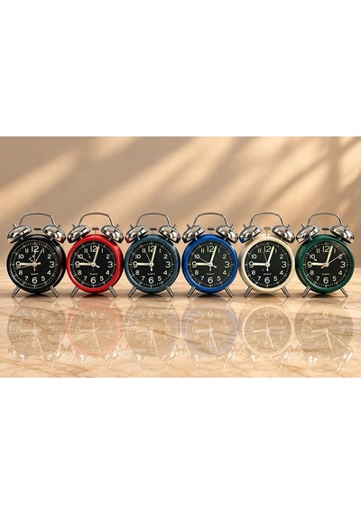 Metal Çift Zilli Çalar Saat Alk6458 Standart