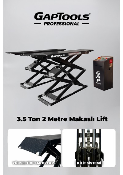 Gaptools 3.5 Ton 2 Metre Makaslı Lift Gpml101