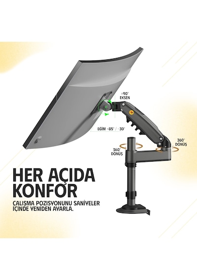 Nb Ergonomic Nb H100 17-32 İnch Monitör Standı