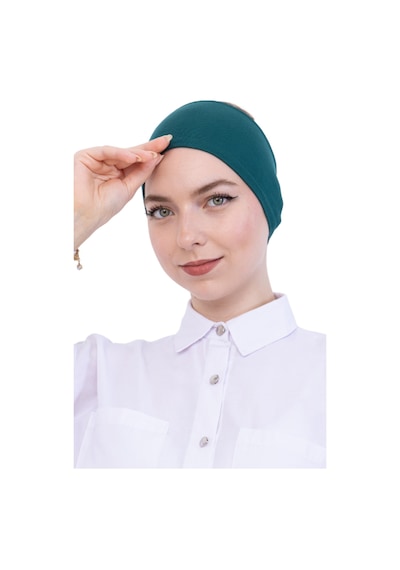 Modish Group Kadın Tesettür Bandana Penye Kaymaz Hazır Şal Eşarp Altı Bone Rahat Kullanım Zümrüt