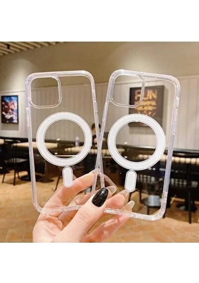 İphone 16 Promax Uyumlu Magsafeli Şeffaf Kılıf 01