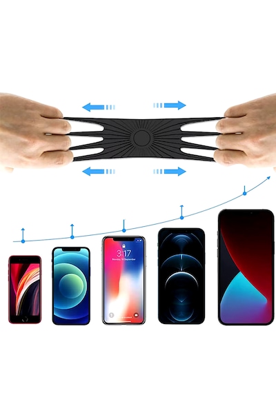 Bisiklet Motosiklet Silikon 360 Derece Telefon Tutucu - Al4682