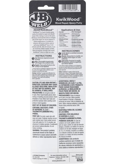 Jb Wekd Kwikwood Epoksi Macun - 2 Oz Ahşap Onarıcı, Ahşap Yapıştırıcı