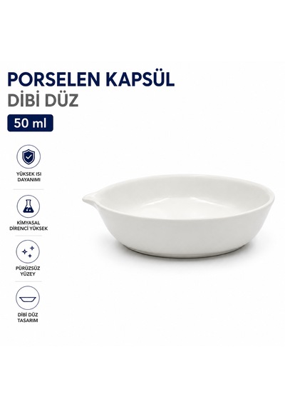 Porselen Kapsül 50 Ml - Dibi Düz
