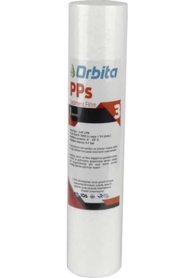 Orbita 10 Adet 10 Inç 1 Mikron Su Arıtma Filtresi Sediment Spun Elyaf