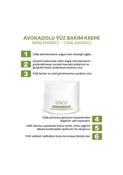Sinoz Avokado Bomb Nemlendirici Bakım Seti 3'lü