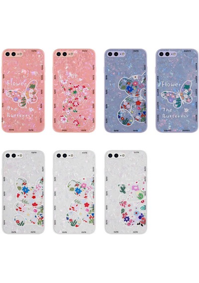 Apple Uyumlu iPhone 7 Plus Kılıf Desenli Sert Silikon Zore Mumila Kapak Pink Mouse