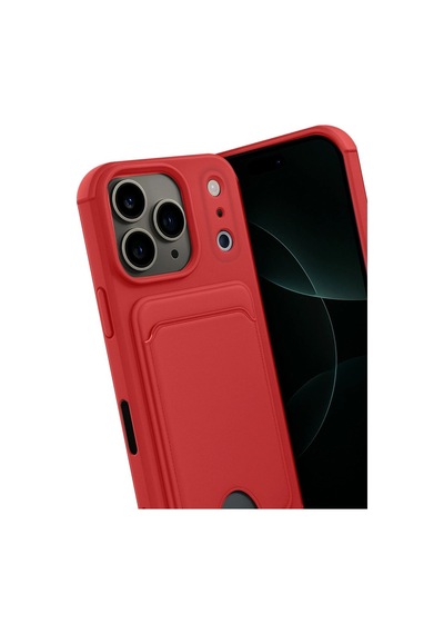 İphone 17 Pro Max Kelvin Kartvizitli Silikon - Kırmızı