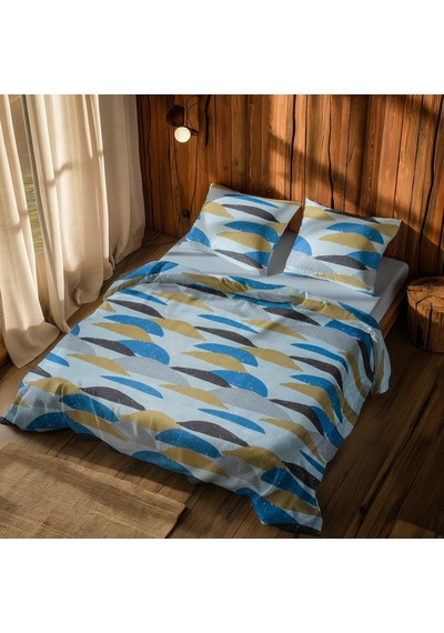 Cotton Collection Tek Kişilik Nevresim Takımı Adalar Çok Renkli