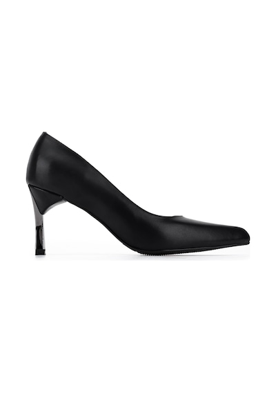 Tamer Tanca Kadın Vegan Siyah Stiletto Ayakkabı 911 225 Bn Ayk Y22 Sıyah Cılt Siyah