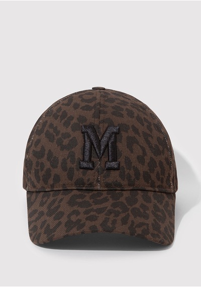 Mavi - Leopar Desenli Şapka 1913461-26823 Kahverengi