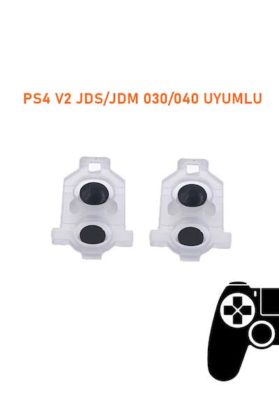 Ps4 V2 Jds 030/040 Kollar İle Uyumlu Lr L1l2 R1r2 Lastik Takımı