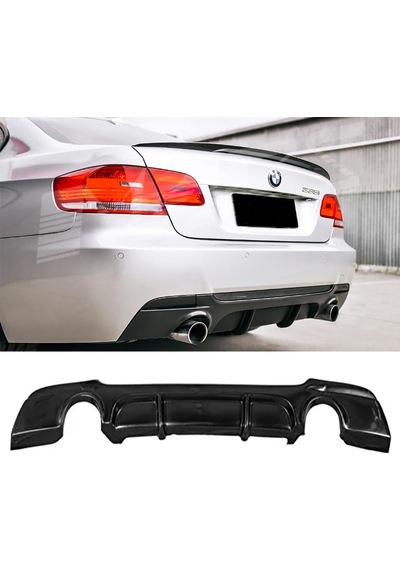 Bmw E92 M Technic Difüzör Difizör Plastik Parlak Siyah 2007-2013 3 Serisi Arka-bodykit-ek-karlık