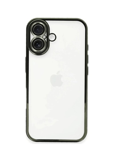 Apple Uyumlu iPhone 16 Plus Uyumlu Kılıf Lensli Silikon - Yeşil