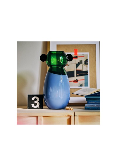 Ikea Ps 2026 Cam Vazo 38 Cm Mavi - Yeşil