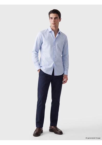 Lcw Busıness Mavi Slim Fit Poplin Erkek Gömlek