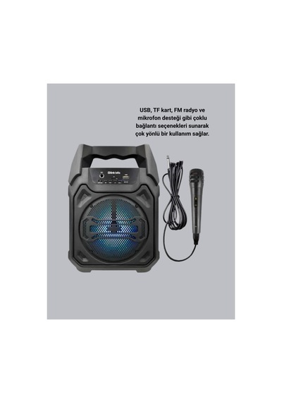 Aconcept Taşınabilir Bluetooth Hoparlör Fm Radyo, Usb, Sd Kart Ve 24601 Tws Özellikli