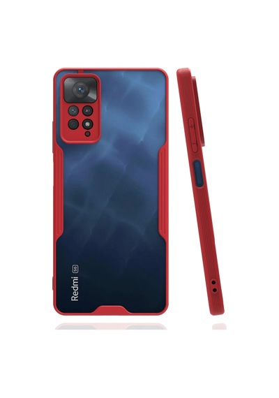 Gld-spt- Newface Xiaomi Redmi Note 11 Pro Kılıf Platin Silikon - Kırmızı