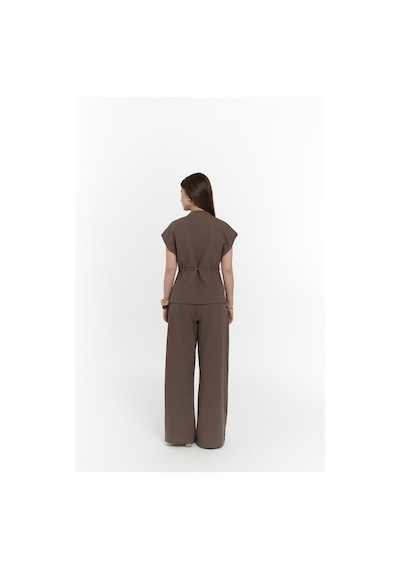 Mai Collection Mai Studios Co. Sorrenio Açık Kahve Yelek Pantolon Takım Acık Kahve Açık Kahverengi