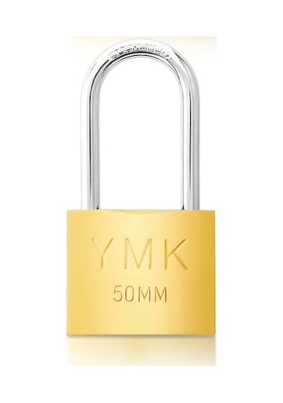 Eko Sarı Boyalı Uzun Kancalı Asma Kilit 50mm Çok Renkli