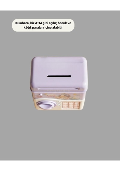 Işıklı Sesli Şifreli Otomatik Para Çeken Kumbara Mor Mh-hs8753-5964