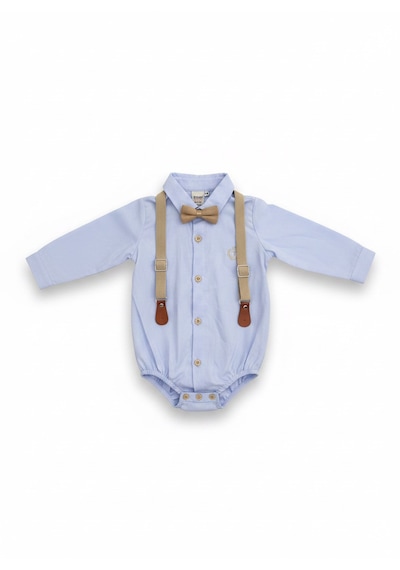 Togi Kids Wear Erkek Bebek Papyonlu Askılı Takım Gömlek Pantolon 1-4 Yaş Şık Kombin Açık Mavi Togi Kids Wear Erkek Bebek Papyonlu Askılı Takım Gömlek Pantolon 1-4 Yaş Şık Kombin Açık Mavi