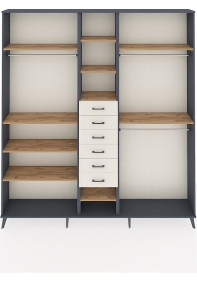 Arges Dolap 10 Raflı 6 Çekmeceli 3 Askılı 220x30x243 Antrasit-çam/aytaşı Atlas Çam/aytası Arges Dolap 10 Raflı 6 Çekmeceli 3 Askılı 220x30x243 Antrasit-çam/aytaşı Atlas Çam/aytası