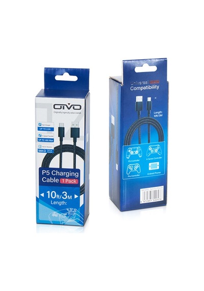 Cbtx Oıvo Iv-p5229 Sony Uyumlu Ps5 Oyun Denetleyicisi Usb İçin Type-c Şarj Kablosu Örgülü Kablosu