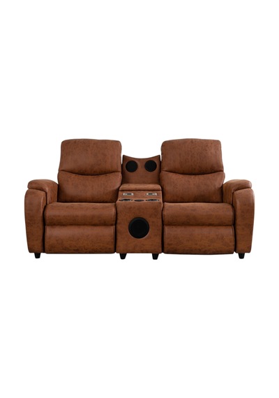 Babil İkili Sinema Koltuğu Rehome İkili Koltuk 205x97x110 Cm Kahverengi