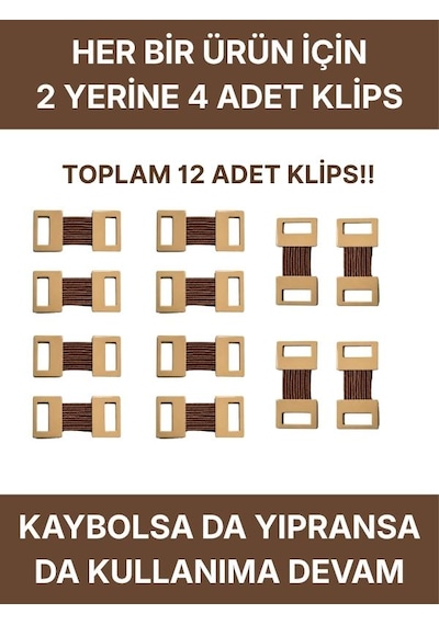 Elastik Bandaj Seti 3 Lü 3x10cm 12 Klipsli 4,5 Metreye Kadar Uzar, Spor Ve Günlük Kullanım