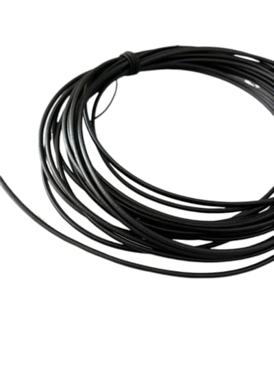 Gerçek Deri Yuvarlak Deri Sırım 20 Metre Siyah 5 Mm