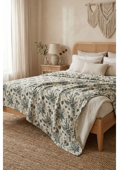 Cotton Collection Tek Kişilik Pike Rose Garden 160x230 Çok Renkli