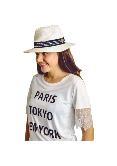 Bay Şapkacı Yazılı Fötr Kadın Şapka 3240
