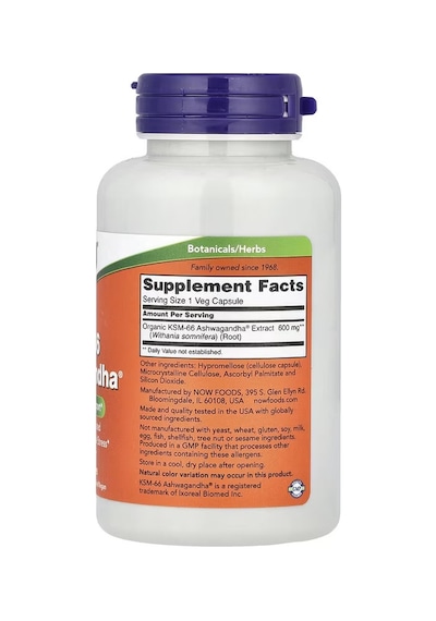 Now Foods Ksm66 Ashwa/gandha 600 Mg 90 Veggie Caps