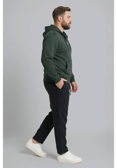 Defacto Büyük Beden Kapüşonlu Fermuarlı Sweatshirt H2059AX26SP