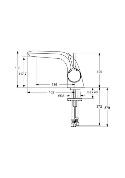 Ideal Standard Melange Lavabo Bataryası - A4287aa- Krom