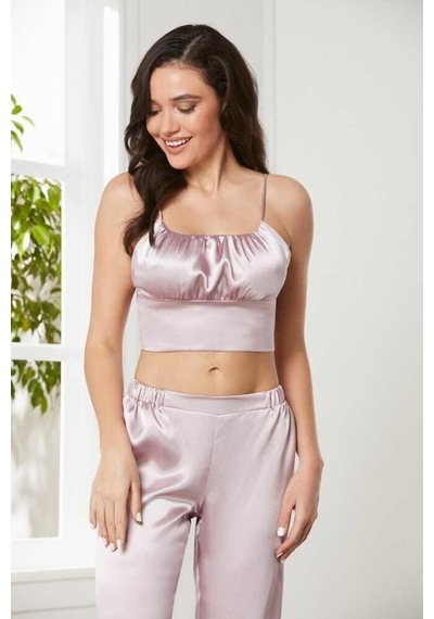Pierre Cardin Rose Saten 3'lü Pijama Takım 2075 001