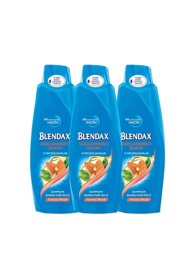 Blendax Bakım Badem Yağı Özlü Şampuan 500 ml x 3 Ade