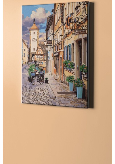 Webstyle Sayılarla Boyama Seti Kasnaklı Bavyera'da Bir Sokak 40 X 50 Cm