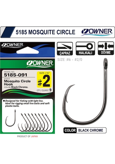 Owner 5185 Mosquito Circle Black Chrome Sinek İğne - OWNER - 1