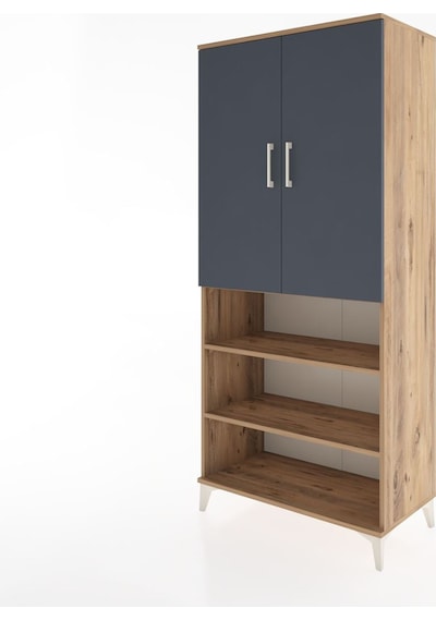 Hyperion Dolap 4 Raflı 2 Kapaklı Tek Askılı 88x44x195 Çam-ant... Çam