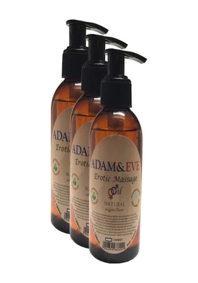 Adam&eerkeklere Kadınlara Özel Sade Vücut Masaj Yağı Pure Edible Massage Oil 125ml 3 Adet